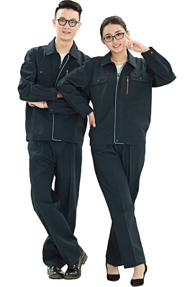 HR-968款帆布單層茄克工作服款式圖片大全 HR-968款帆布單層茄克工作服定制款式